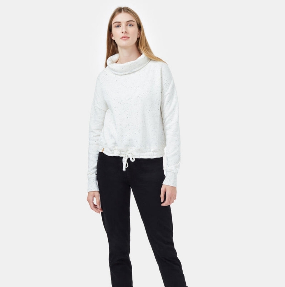 tentree Cloud White Fleck Cowl Neck XL